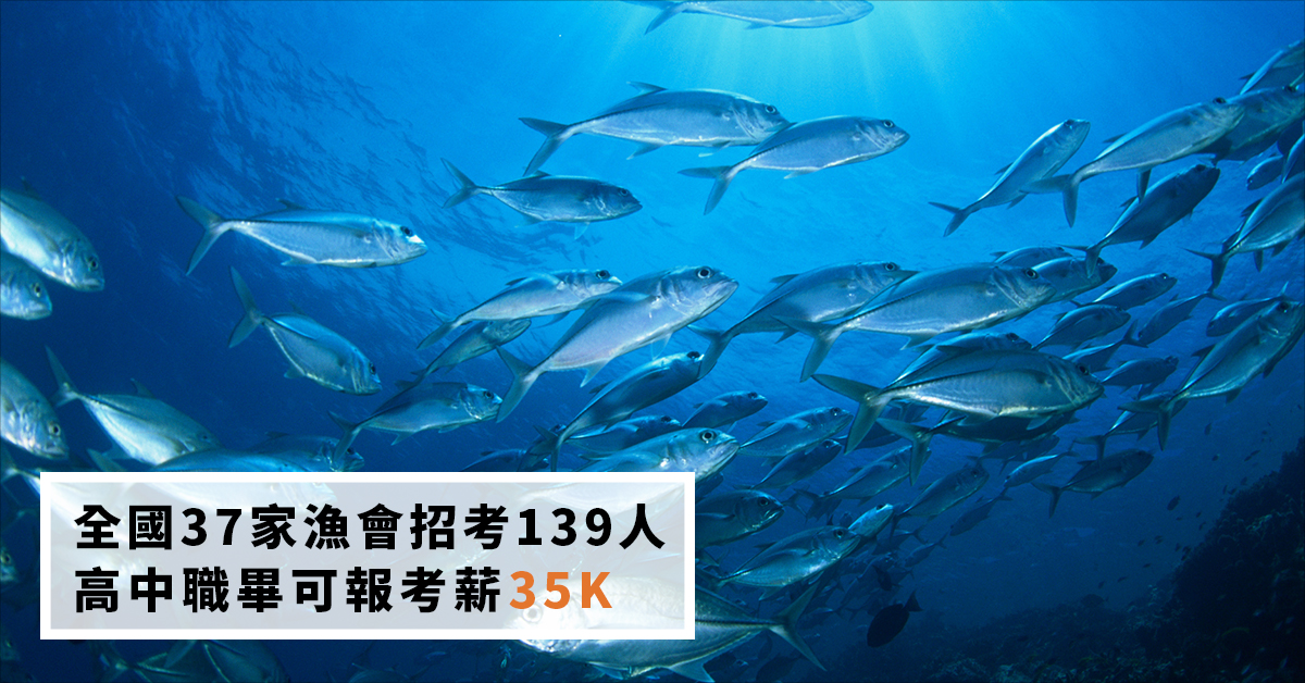 全國37家漁會招考139人　高中職畢可報考薪35K